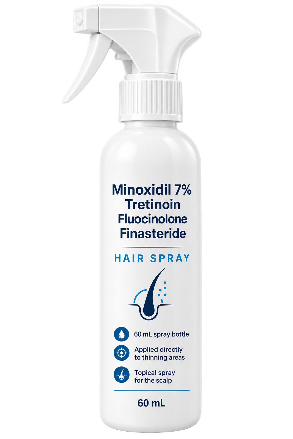 Minoxidil 7% / Tretinoin / Fluocinolone / Finasteride Hair Spray
